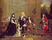 Nicolas de Largilliere Louis XIV and His Family oil painting reproduction